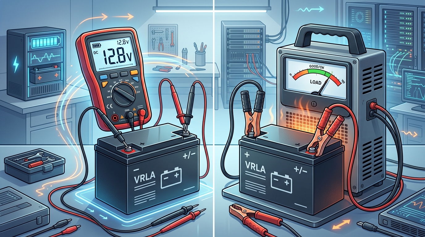 Mengecek Baterai UPS: Multimeter vs Battery Load Tester